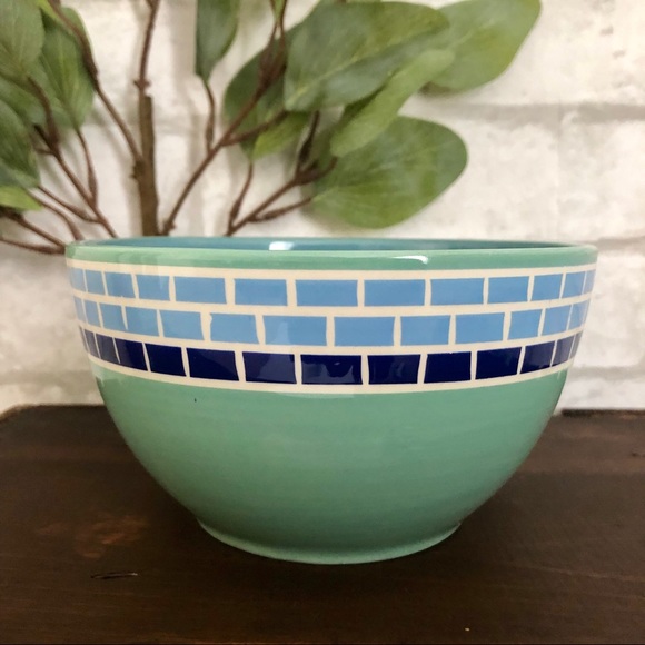 TURQUOISE SALAD/ICE CREAM BOWL - Picture 4 of 4